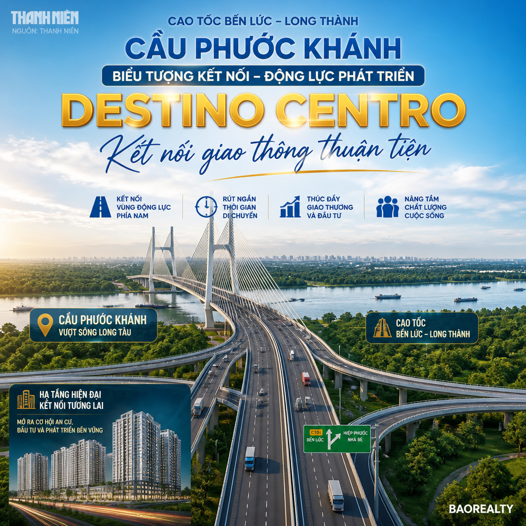 Kết nối giao thông thuận tiện cao tốc Bến Lức Long Thành và căn hộ Destino Centro Tây Ninh